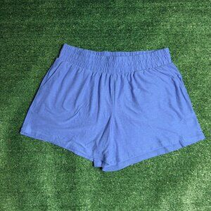 Athletic Works Elastic Waist Butter Core Relaxed Purple Running Shorts Size L